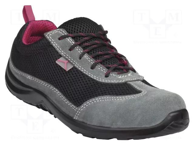 Shoes; Size: 38; black-pink; polyester,suede split leather DELTA PLUS DEL-COMOSPNO38