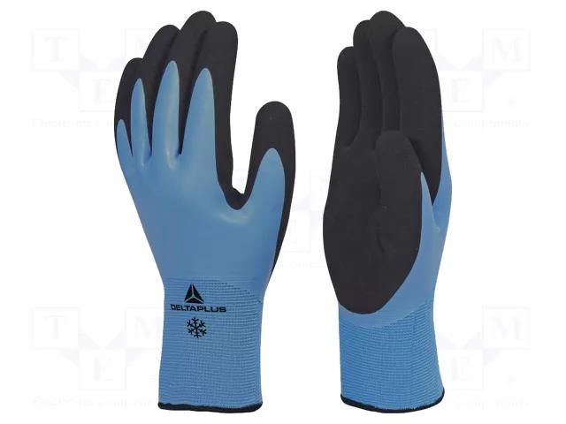 Protective gloves; Size: 9; light-blue; acrylic,latex,polyamide DELTA PLUS DEL-VV736BL09