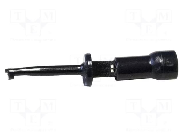 Clip-on probe; hook type; 3A; black; Contacts: beryllium copper MUELLER ELECTRIC BU-00208-0