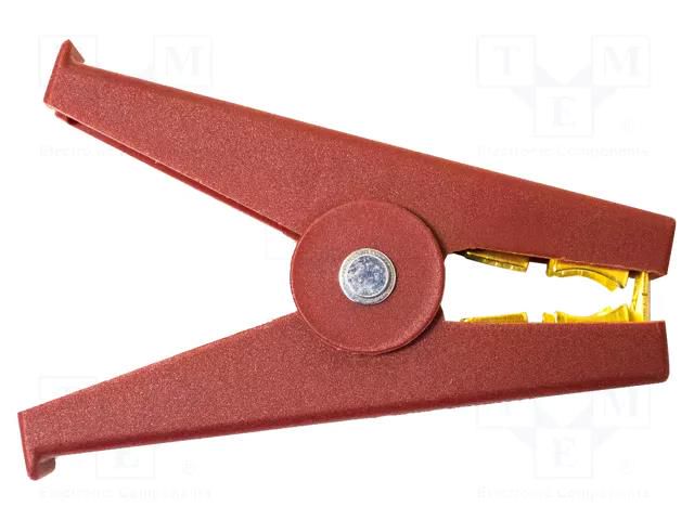 Kelvin crocodile clip; 50A; Grip capac: max.32mm; red MUELLER ELECTRIC BU-108K-2