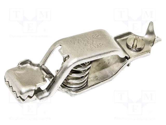Crocodile clip; 75A; Grip capac: max.19mm; Overall len: 76mm MUELLER ELECTRIC BU-25X