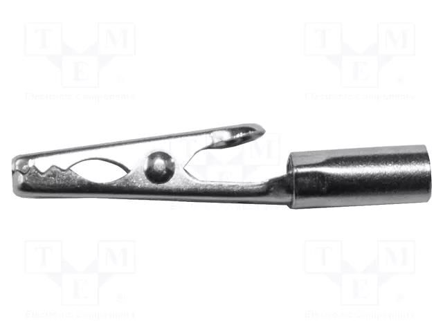 Crocodile clip; 5A; Grip capac: max.4.8mm; Overall len: 28mm MUELLER ELECTRIC BU-30TBO