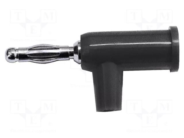 Connector: 4mm banana; plug; 15A; 5kVDC; black; push-in; 10pcs. MUELLER ELECTRIC BU-P1825-0-10