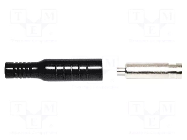 Connector: 4mm banana; socket; 5kVDC; 15A; black; nickel plated MUELLER ELECTRIC BU-P5167-0