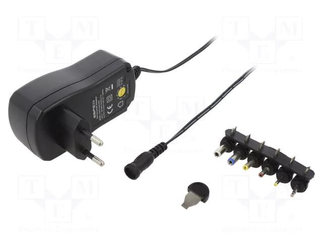 Power supply: switching; mains,universal,plug-in; 3VDC,; 2A; 24W ESPE ESPE-24UN-W2E