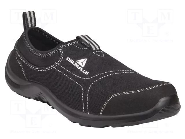 Shoes; Size: 45; black; cotton,polyester; with metal toecap DELTA PLUS DEL-MIAMISPNO45
