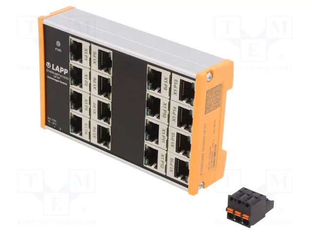 Switch Ethernet; unmanaged; Number of ports: 16; 18÷30VDC; RJ45 LAPP 21700146