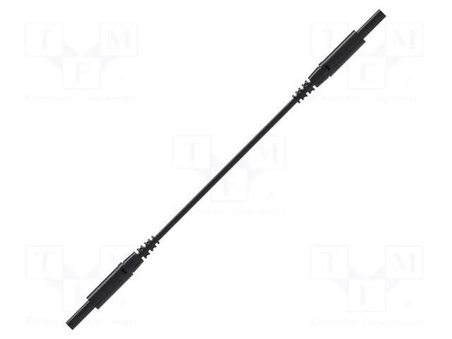 Test lead; 10A; banana plug 2mm,both sides; Len: 0.75m; black SCHÜTZINGER MSFKA3010575-SW