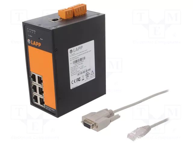 Switch Ethernet; unmanaged; Number of ports: 6; 18÷30VDC; RJ45 LAPP 21700125