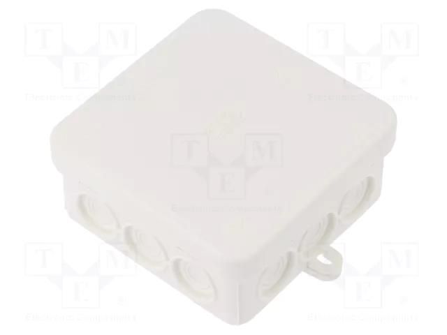 Enclosure: junction box; X: 85mm; Y: 85mm; Z: 40mm; polyetylene; IP55 OBO BETTERMANN OBO-2000180