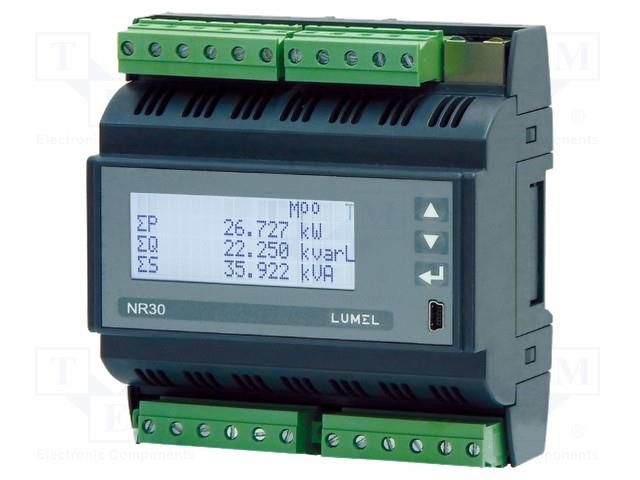 Power network meter; for DIN rail mounting; digital,mounting LUMEL NR30-222100M0