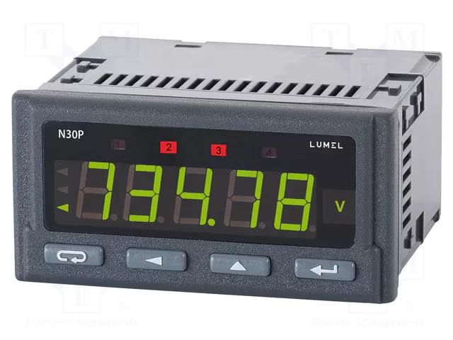 Meter: network parameters; digital,mounting; LED; 5 digits; 1A,5A LUMEL N30P-100000M0