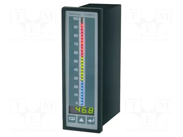Meter: programmable; digital,mounting; on panel; LED; 4 digit LUMEL NA5PLUS-MRU54400M0