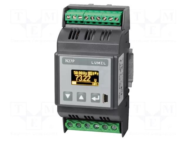 Meter: network parameters; for DIN rail mounting; LED,OLED; N27P LUMEL N27P-2100M0