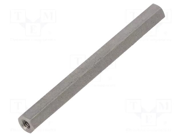 Screwed spacer sleeve; 75mm; Int.thread: M4; hexagonal DREMEC TFF-M4X75/DR146