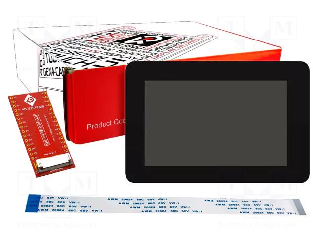 Display: TFT; 5"; 800x480; 1MBRAM; Window dimensions: 108x64.8mm 4D Systems GEN4-FT813-50CTP-C