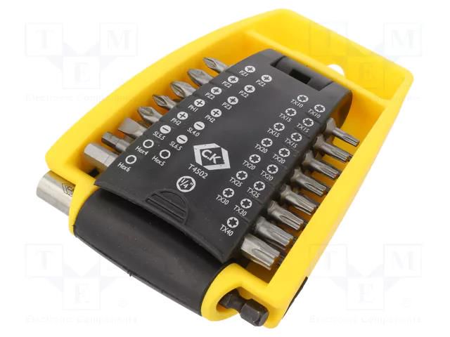 Kit: screwdriver bits; hex key,Phillips,Pozidriv®,slot,Torx® C.K CK-T4502