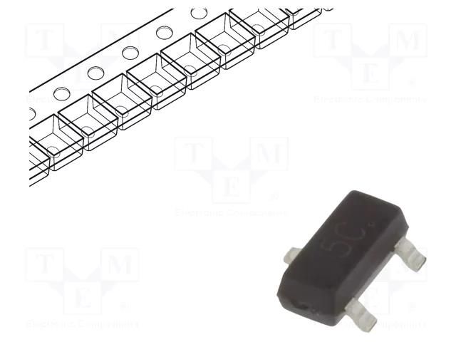 Transistor: PNP; bipolar; 45V; 0.5A; 300mW; SOT23 MICRO COMMERCIAL COMPONENTS BC807-40-TP