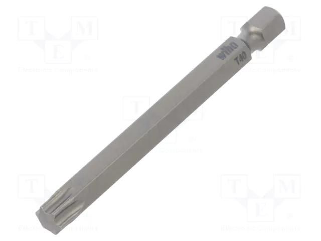 Screwdriver bit; Torx®; TX40; Overall len: 70mm; PROFESSIONAL WIHA WIHA.33929