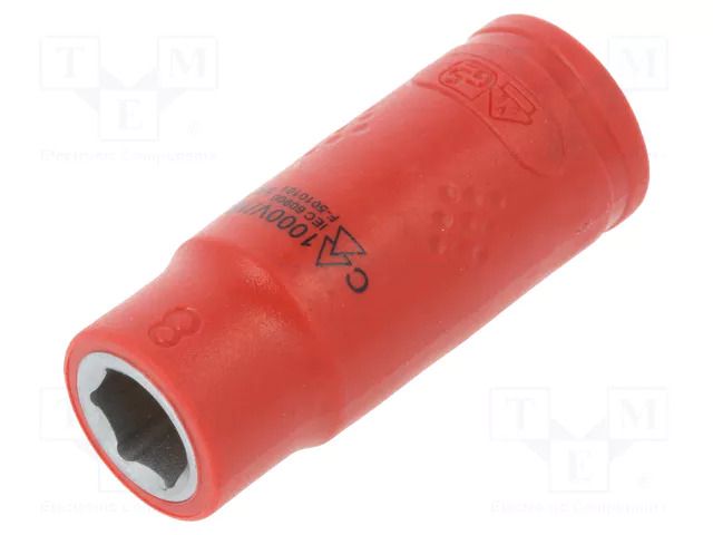 Socket; 6-angles,insulated,socket spanner; HEX 8mm; 1/4" WIHA WIHA.43093