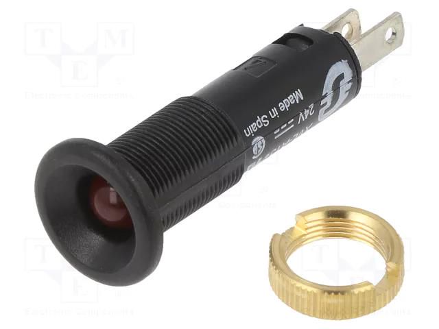 Indicator: LED; flat; red; 24VDC; Ø8mm; IP40; connectors 2,8x0,5mm SCHNEIDER ELECTRIC XVLA134