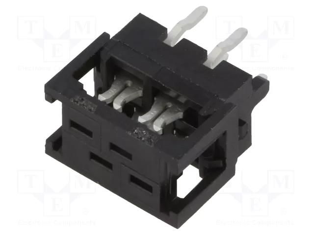 Connector: Micro-MaTch; adapter; PIN: 4; IDC,THT; 2x2; 2500pcs. TE Connectivity 2178713-4/C