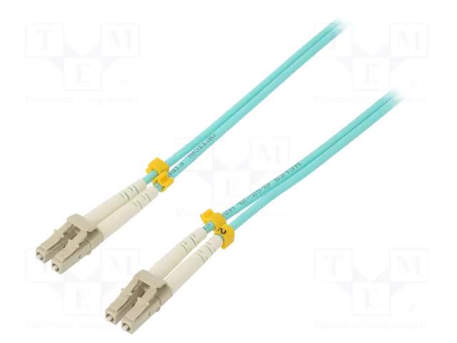 Fiber patch cord; OM3; LC/UPC,both sides; 1m; LSZH; green QOLTEC QOLTEC-54075