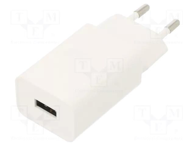 Power supply: switching; mains,plug-in; 5VDC; 1A; 5W; Out: USB ESPE W-PRO0505W2E-USB