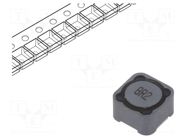 Inductor: wire; SMD; 8.2uH; 6.32A; 16mΩ; ±20%; 12x12x8mm; -40÷125°C Viking PCS127MT8R2