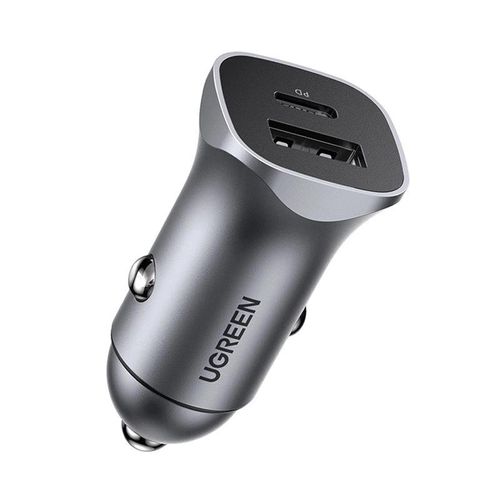 Ugreen Car Charger USB Type C / USB 24W Power Delivery Quick Charge Gray (30780), Ugreen 6957303837809 6957303837809