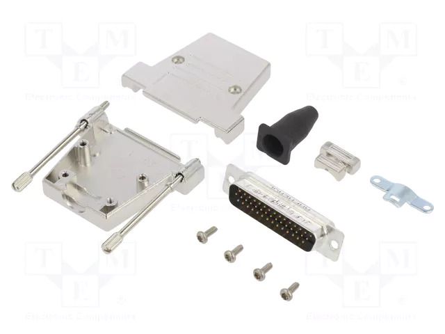 Connector: D-Sub HD; PIN: 44; male; straight; soldering; for cable AMPHENOL COMMUNICATIONS SOLUTIONS DTSL-RGLJST-44MHSL