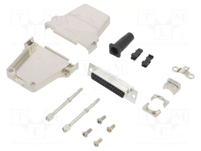 Connector: D-Sub; PIN: 25; female; straight; soldering; for cable AMPHENOL COMMUNICATIONS SOLUTIONS DTZF-LJSRG-25FSSL