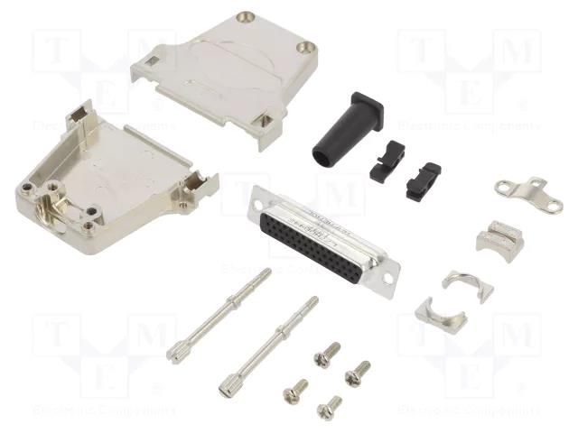 Connector: D-Sub; PIN: 25; male; straight; screw terminal; UNC 4-40 AMPHENOL COMMUNICATIONS SOLUTIONS DTZF-LJSRG-25MSSC