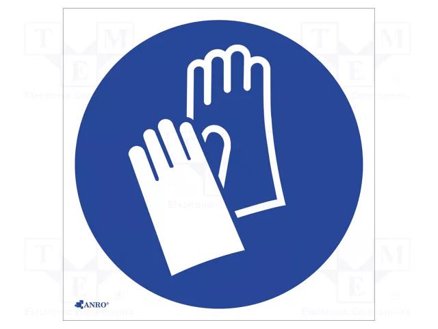 Safety sign; regulatory; self-adhesive folie; W: 200mm; H: 200mm ANRO IM/009/C/F