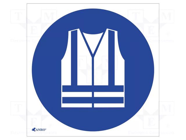 Safety sign; regulatory; PVC; W: 200mm; H: 200mm ANRO IM/015/C/P