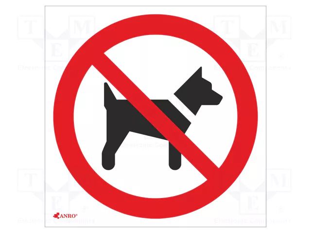 Safety sign; prohibitory; PVC; W: 200mm; H: 200mm ANRO IP/021/C/P