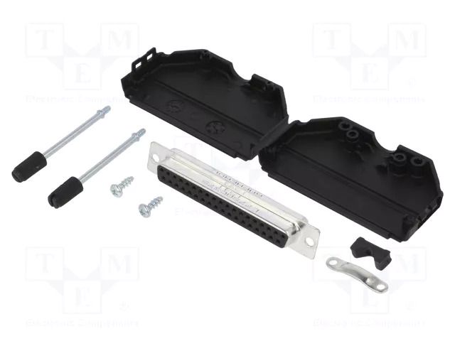 Connector: D-Sub; PIN: 37; female; straight; soldering; for cable AMPHENOL COMMUNICATIONS SOLUTIONS DPPKBK-37FSSL