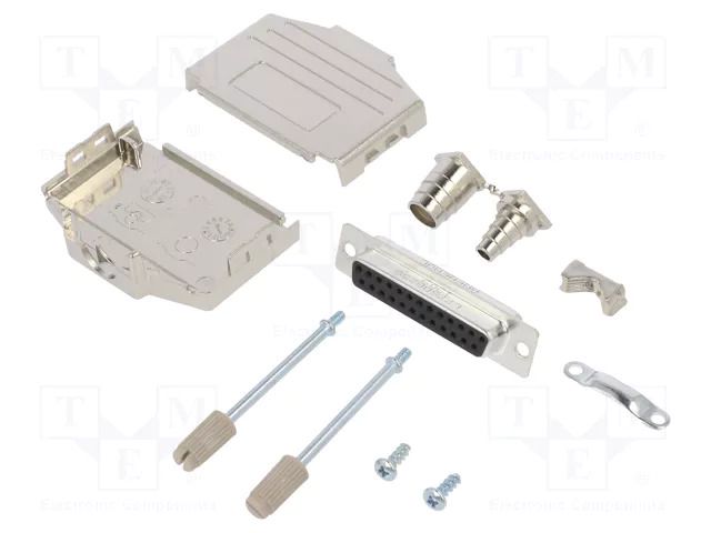 Connector: D-Sub; PIN: 25; female; straight; soldering; for cable AMPHENOL COMMUNICATIONS SOLUTIONS DPPKM-25FSSL