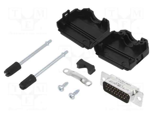 Connector: D-Sub HD; PIN: 26; male; straight; soldering; for cable AMPHENOL COMMUNICATIONS SOLUTIONS DPPKM-26MHSL