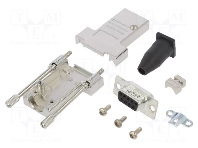 Connector: D-Sub; PIN: 9; female; straight; soldering; for cable AMPHENOL COMMUNICATIONS SOLUTIONS DTSL-RGLJST-09FSSL