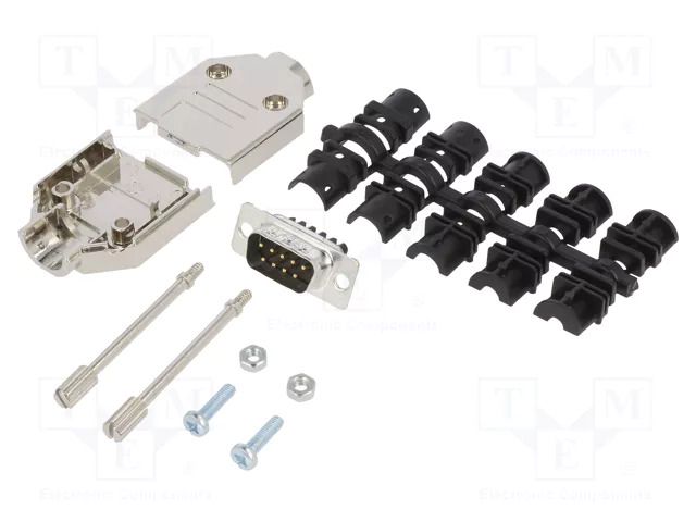 Connector: D-Sub; PIN: 9; male; straight; screw terminal; for cable AMPHENOL COMMUNICATIONS SOLUTIONS DTPKM-09MSSC