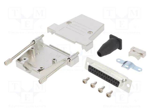 Connector: D-Sub; PIN: 25; female; straight; soldering; for cable AMPHENOL COMMUNICATIONS SOLUTIONS DTSL-RGLJST-25FSSL