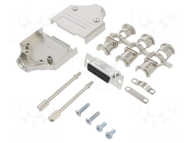 Connector: D-Sub; PIN: 15; female; straight; soldering; for cable AMPHENOL COMMUNICATIONS SOLUTIONS MHDM-15FSSL