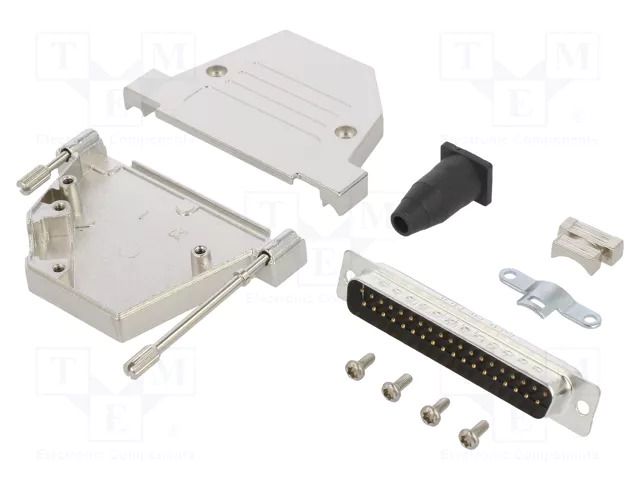 Connector: D-Sub; PIN: 37; male; angled 45°; soldering; for cable AMPHENOL COMMUNICATIONS SOLUTIONS DTSL-RGLJSS-37MSSL