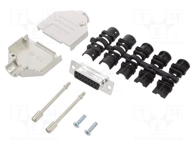 Connector: D-Sub; PIN: 15; female; straight; soldering; for cable AMPHENOL COMMUNICATIONS SOLUTIONS DTZK-15FSSL