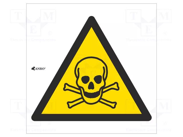 Safety sign; warning; PVC; W: 200mm; H: 200mm ANRO IW/016/C/P