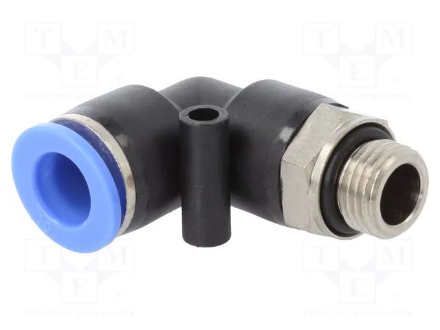 Push-in fitting; angled; -0.95÷15bar; PBT; Thread: G 1/4"; 0÷60°C PNEUMAT 125.014-10