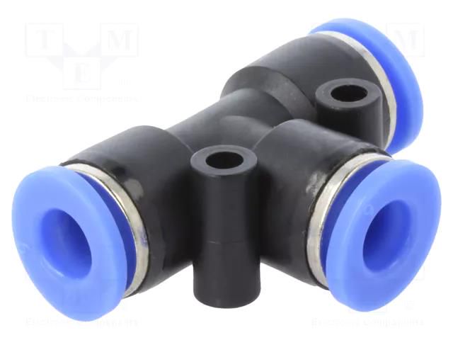 Push-in fitting; T-tap splitter; -0.95÷15bar; PBT; BLUELINE PNEUMAT 138.006