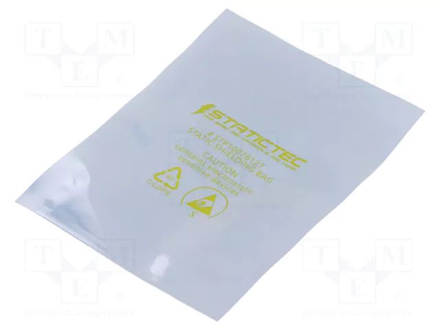 Protection bag; ESD; L: 152mm; W: 102mm; Thk: 76um; 100pcs; <100GΩ STATICTEC PRT-STP10102152