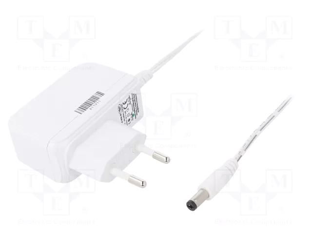 Power supply: switching; mains,plug-in; 5VDC; 2A; 10W; Out: 5,5/2,1 CELLEVIA POWER CLW-1005-W2E-ER-WH
